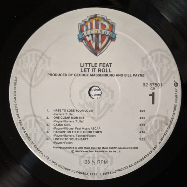 Little Feat - Let It Roll (LP, Album) (Mint (M)) - Image 3