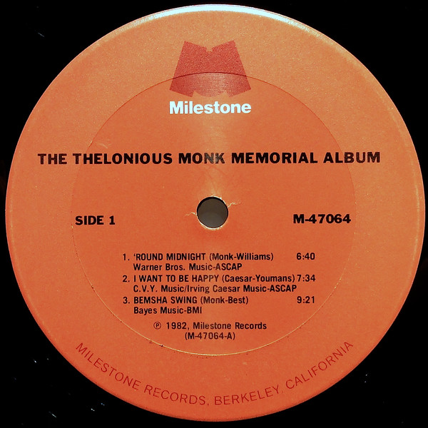 Thelonious Monk - The Thelonious Monk Memorial Album (2xLP, Comp, Mono, Gat) (Very Good Plus (VG+)) - Image 3