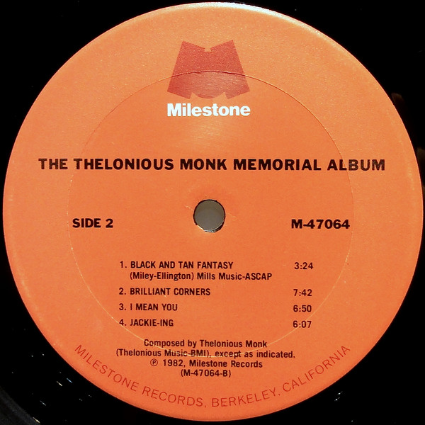 Thelonious Monk - The Thelonious Monk Memorial Album (2xLP, Comp, Mono, Gat) (Very Good Plus (VG+)) - Image 4