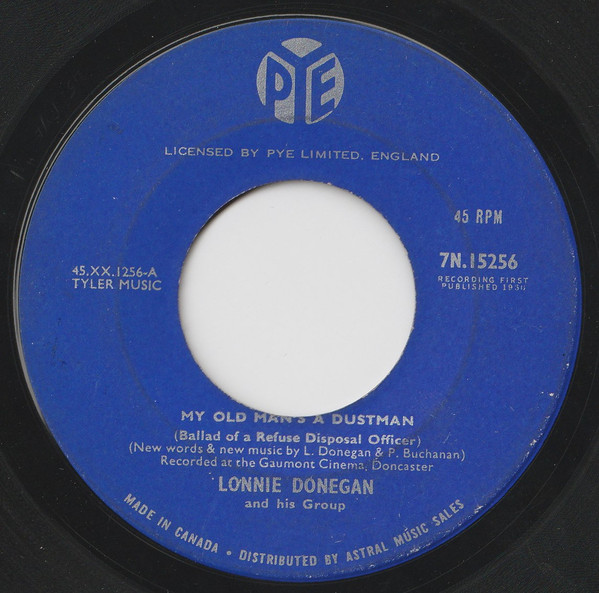 Lonnie Donegan's Skiffle Group - My Old Man's A Dustman (7", Single) (Very Good Plus (VG+))