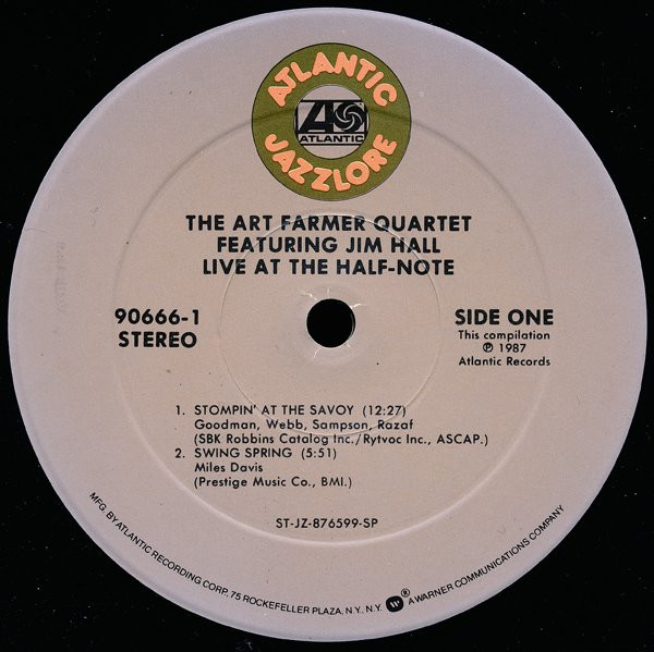 Art Farmer Quartet Featuring Jim Hall - Live At The Half-Note (LP, Album, RE, RM) (Near Mint (NM or M-)) - Image 3