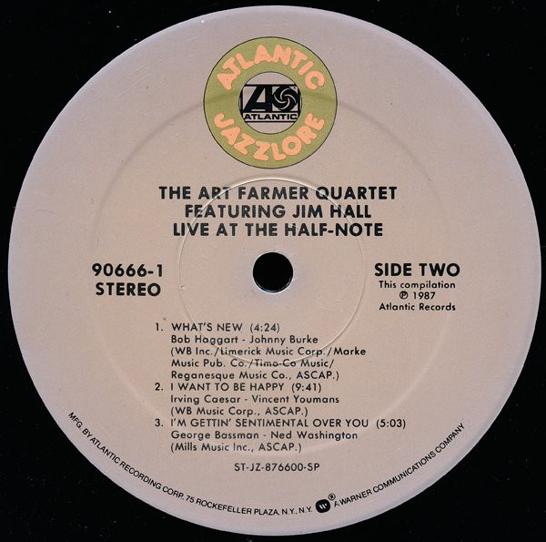 Art Farmer Quartet Featuring Jim Hall - Live At The Half-Note (LP, Album, RE, RM) (Near Mint (NM or M-)) - Image 4