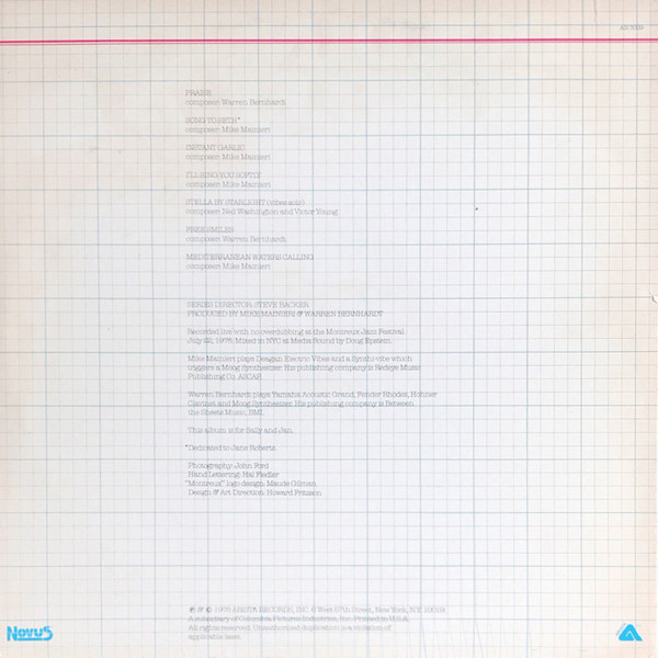 Mike Mainieri & Warren Bernhardt - Free Smiles (Live At Montreux 1978) (LP, Album) (Near Mint (NM or M-)) - Image 2