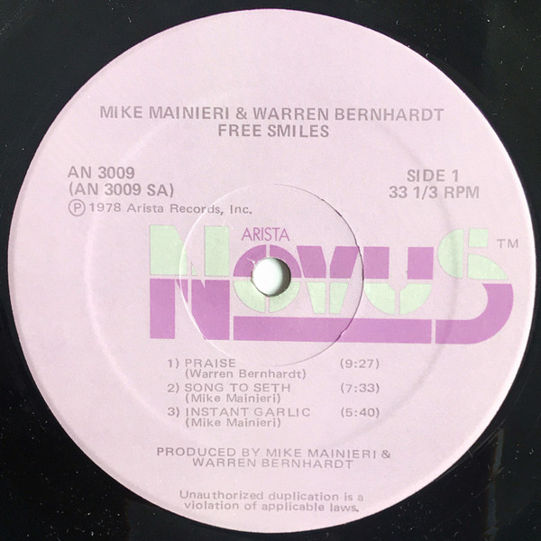 Mike Mainieri & Warren Bernhardt - Free Smiles (Live At Montreux 1978) (LP, Album) (Near Mint (NM or M-)) - Image 3