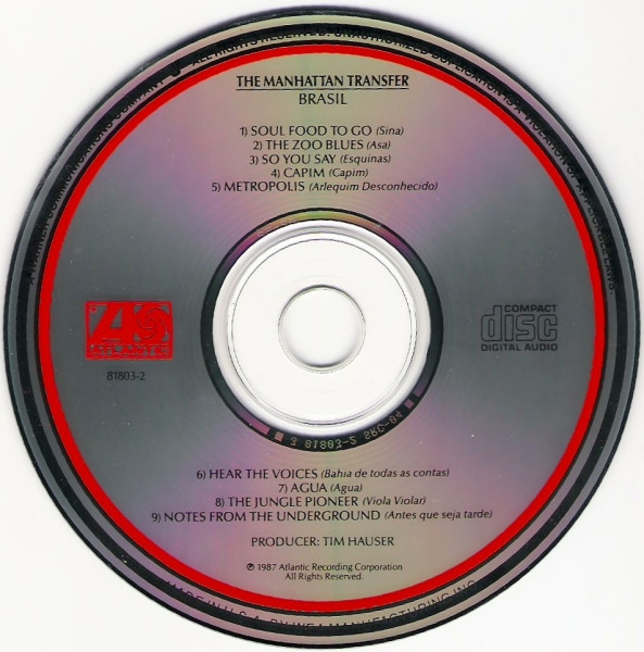 The Manhattan Transfer - Brasil (CD, Album) (Near Mint (NM or M-)) - Image 3