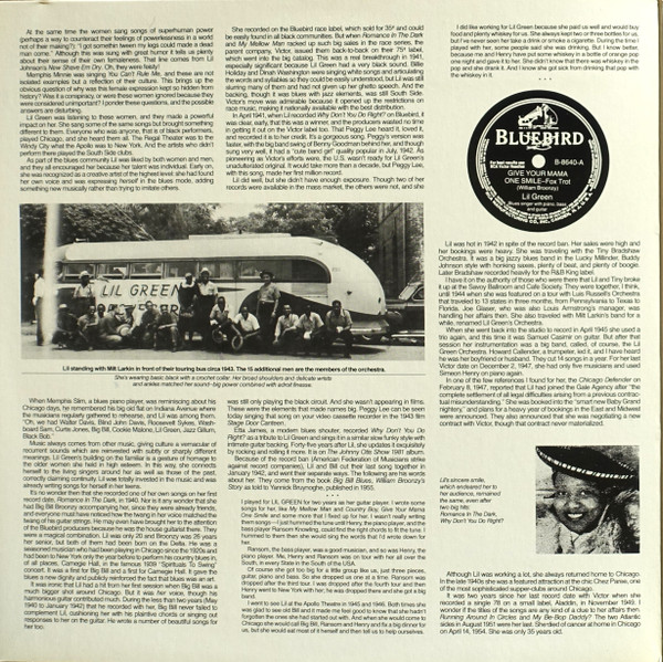 Lil Green - Chicago 1940-1947 (LP, Comp) (Very Good Plus (VG+)) - Image 2