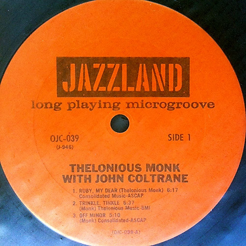 Thelonious Monk With John Coltrane - Thelonious Monk With John Coltrane (LP, Album, RE) (Near Mint (NM or M-)) - Image 3