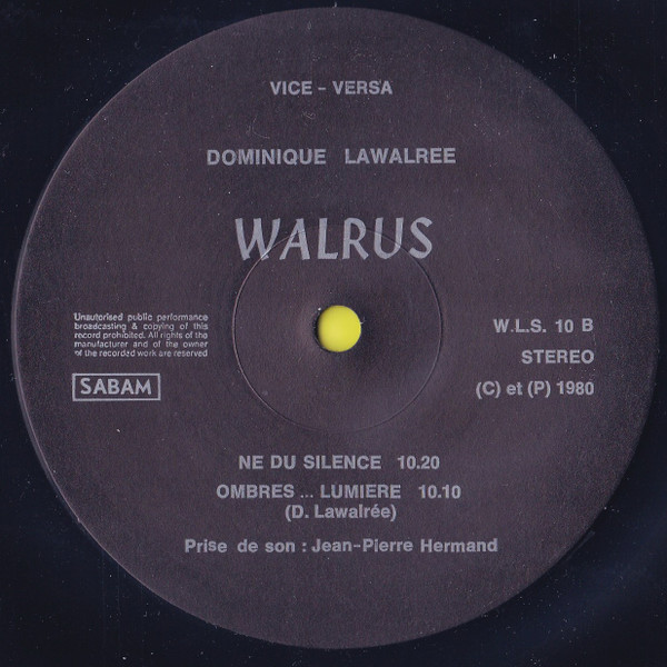 Dominique Lawalrée - Vice-Versa (LP, Album, Gat) (Very Good Plus (VG+)) - Image 5