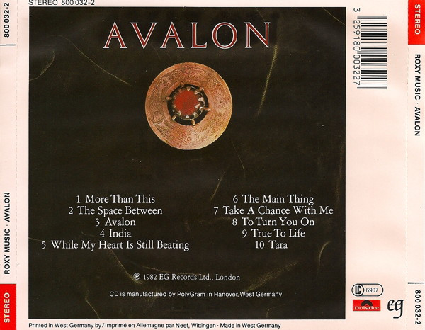 Roxy Music - Avalon (CD, Album, Red) (Near Mint (NM or M-)) - Image 2