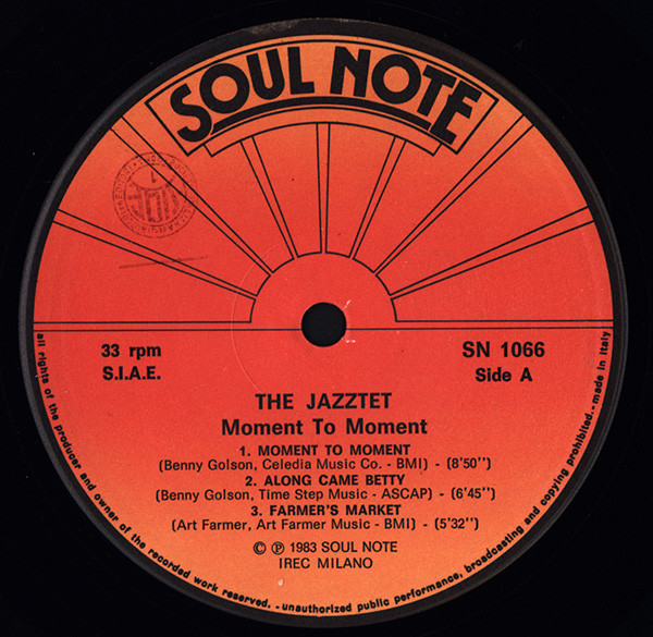 The Jazztet - Moment To Moment (LP, Album) (Near Mint (NM or M-)) - Image 3
