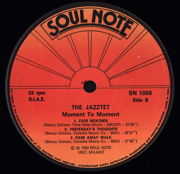 The Jazztet - Moment To Moment (LP, Album) (Near Mint (NM or M-)) - Image 4