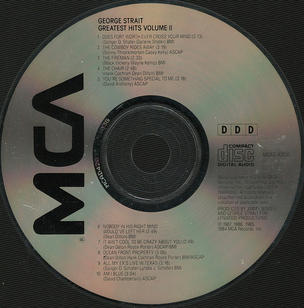 George Strait - Greatest Hits Volume Two (CD, Comp) (Mint (M)) - Image 3