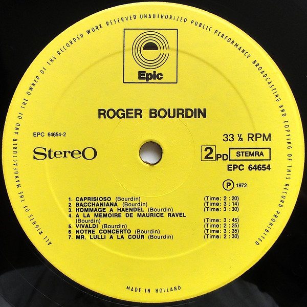 Roger Bourdin - Flûte, Orgue Et Contrebasse (LP, Album) (Very Good Plus (VG+)) - Image 4