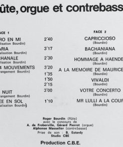 Roger Bourdin - Flûte, Orgue Et Contrebasse (LP, Album) (Very Good Plus (VG+)) - Image 5