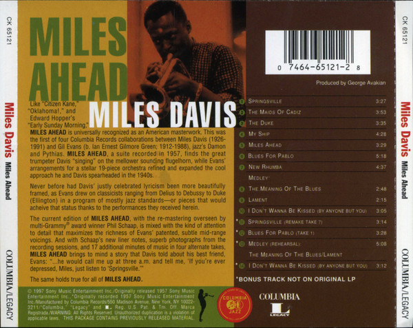 Miles Davis + 19, Gil Evans - Miles Ahead (CD, Album, RE, RM, Son) (Near Mint (NM or M-)) - Image 4