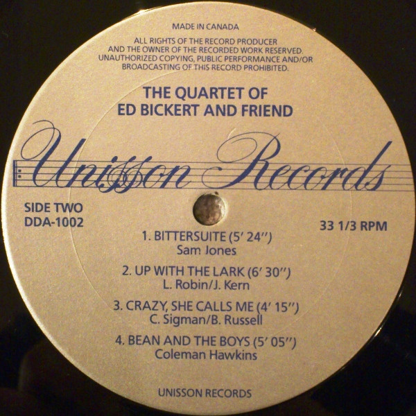 Lorne Lofsky And Ed Bickert - The Quartet Of Lorne Lofsky & Ed Bickert And Friends (LP, Album) (Very Good Plus (VG+)) - Image 4