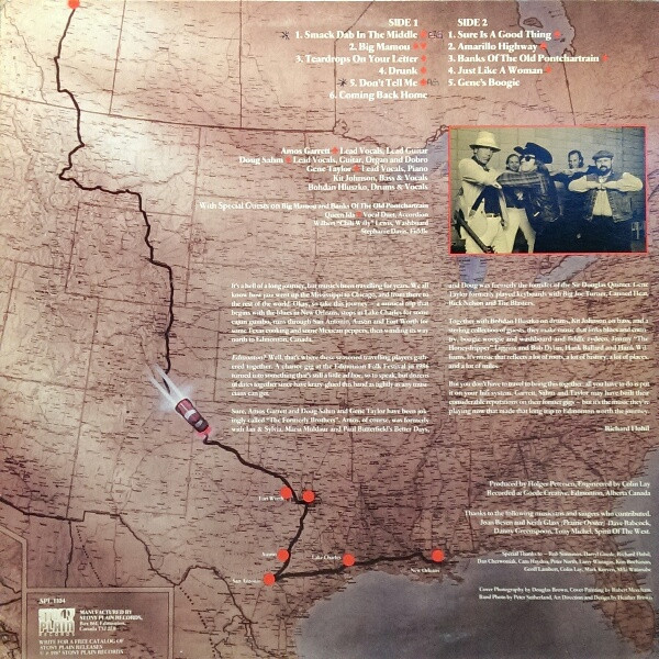The Amos Garrett, Doug Sahm, Gene Taylor Band - The Return Of The Formerly Brothers (LP, Album) (Very Good Plus (VG+)) - Image 2