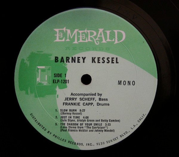 Barney Kessel - On Fire (LP, Album, Mono) (Very Good (VG)) - Image 3