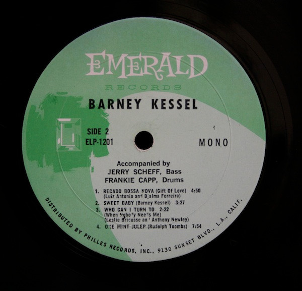 Barney Kessel - On Fire (LP, Album, Mono) (Very Good (VG)) - Image 4