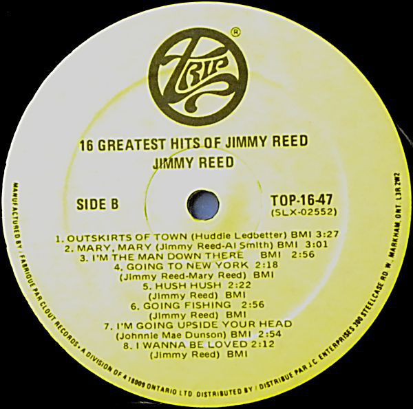 Jimmy Reed - 16 Greatest Hits (LP, Comp) (Near Mint (NM or M-)) - Image 4