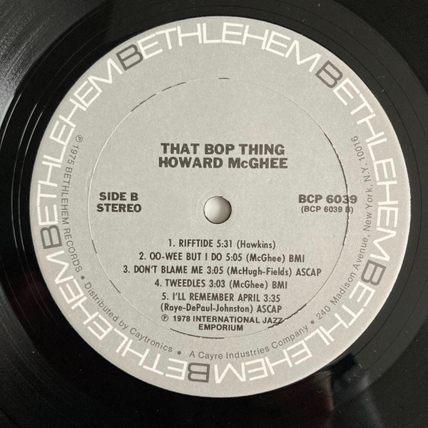 Howard McGhee - That Bop Thing (LP, RE) (Near Mint (NM or M-)) - Image 4
