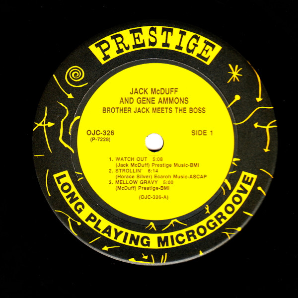 Brother Jack McDuff And Gene Ammons - Brother Jack Meets The Boss (LP, Album, RE, RM) (Very Good Plus (VG+)) - Image 3