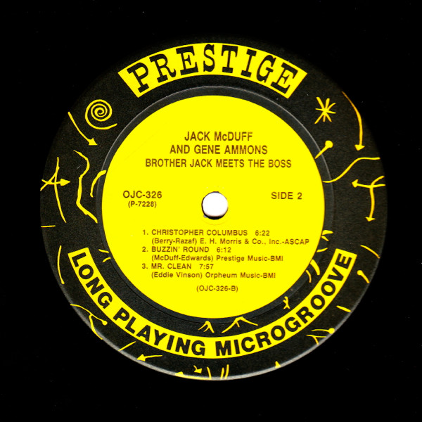 Brother Jack McDuff And Gene Ammons - Brother Jack Meets The Boss (LP, Album, RE, RM) (Very Good Plus (VG+)) - Image 4