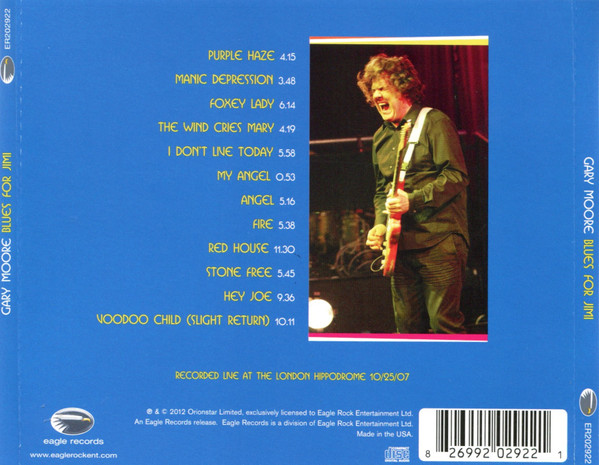 Gary Moore - Blues For Jimi (CD, Album) (Mint (M)) - Image 2