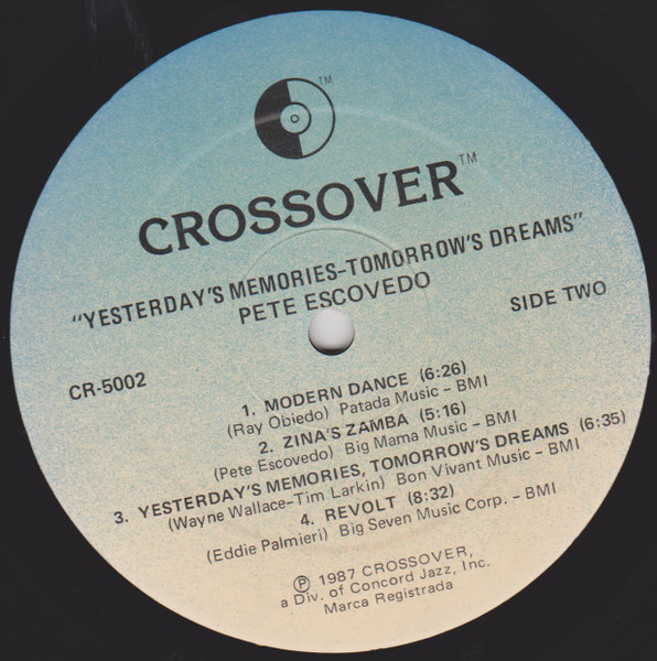 Pete Escovedo - Yesterday's Memories · Tomorrow's Dreams (LP, Album) (Near Mint (NM or M-)) - Image 3
