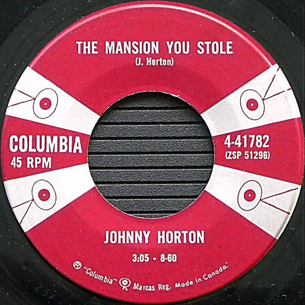 Johnny Horton - North To Alaska / The Mansion You Stole (7", Single) (Near Mint (NM or M-)) - Image 2
