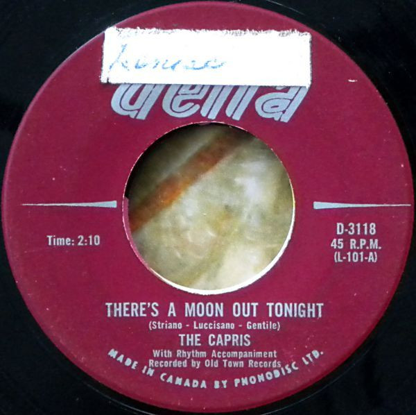The Capris - There's A Moon Out Tonight (7", Single) (Near Mint (NM or M-)) - Image 2