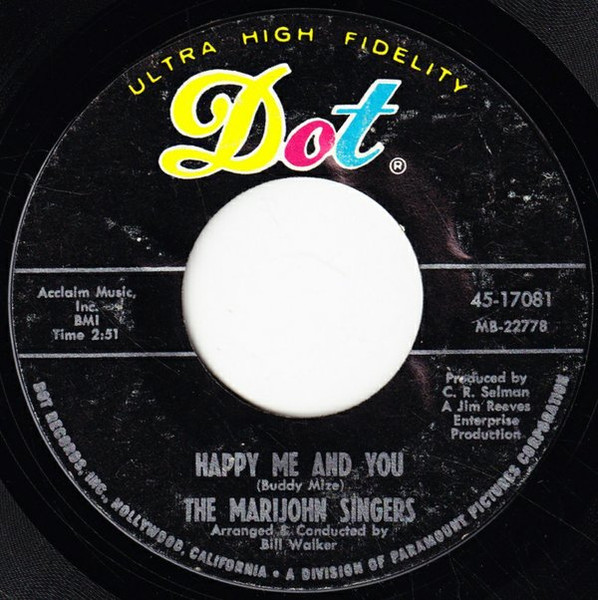 The Marijohn Singers - Happy Me And You / Talk It Over With Your Heart (7") (Very Good Plus (VG+))