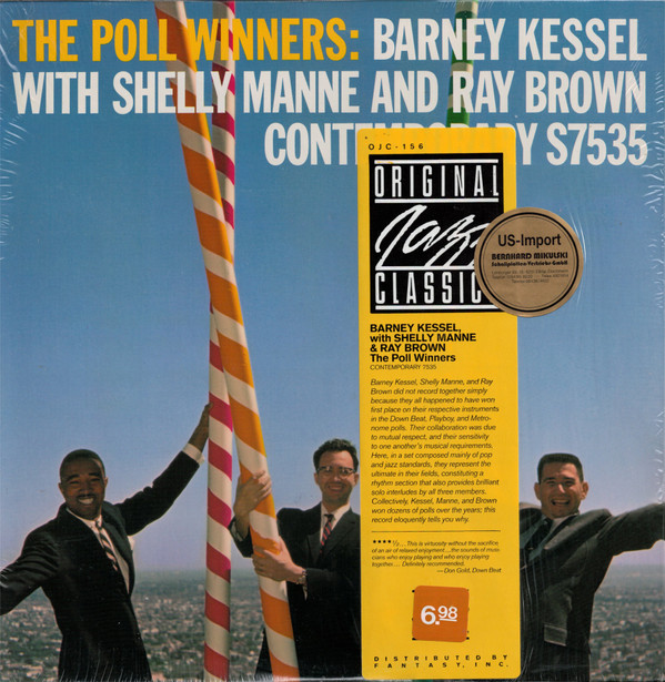 Barney Kessel With Shelly Manne, Ray Brown - The Poll Winners (LP, Album, RE) (Near Mint (NM or M-)) - Image 2