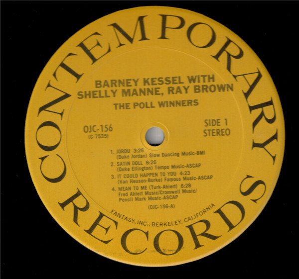 Barney Kessel With Shelly Manne, Ray Brown - The Poll Winners (LP, Album, RE) (Near Mint (NM or M-)) - Image 4