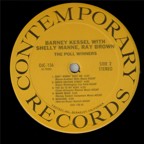Barney Kessel With Shelly Manne, Ray Brown - The Poll Winners (LP, Album, RE) (Near Mint (NM or M-)) - Image 5