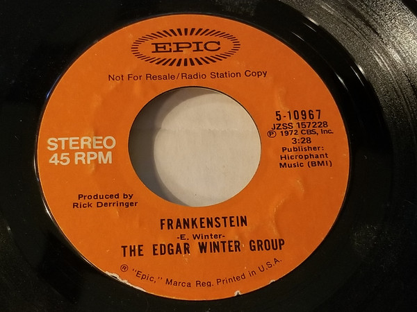 The Edgar Winter Group - Frankenstein (7", Promo) (Near Mint (NM or M-))