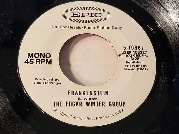 The Edgar Winter Group - Frankenstein (7", Promo) (Near Mint (NM or M-)) - Image 2