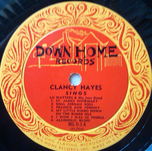 Clancy Hayes, Lu Watters And The Yerba Buena Jazz Band - Clancy Hayes Sings (LP, Album) (Very Good (VG)) - Image 3