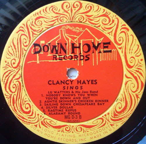 Clancy Hayes, Lu Watters And The Yerba Buena Jazz Band - Clancy Hayes Sings (LP, Album) (Very Good (VG)) - Image 4