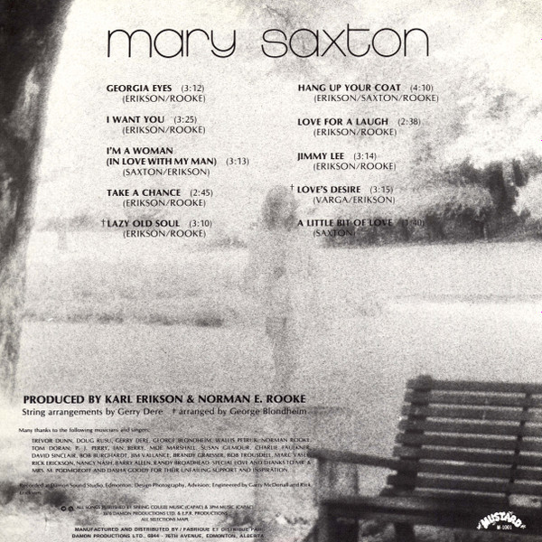 Mary Saxton - Mary Saxton (LP) (Mint (M)) - Image 2