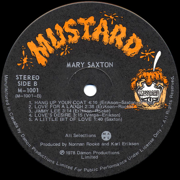 Mary Saxton - Mary Saxton (LP) (Mint (M)) - Image 4