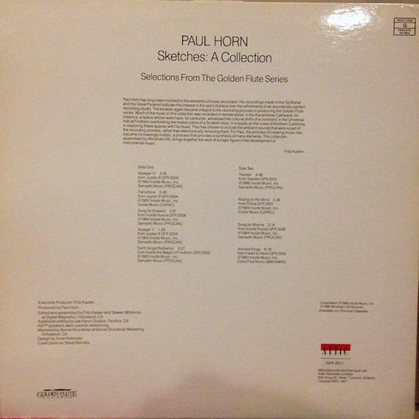 Paul Horn - Sketches: A Collection (LP, Comp) (Very Good Plus (VG+)) - Image 2