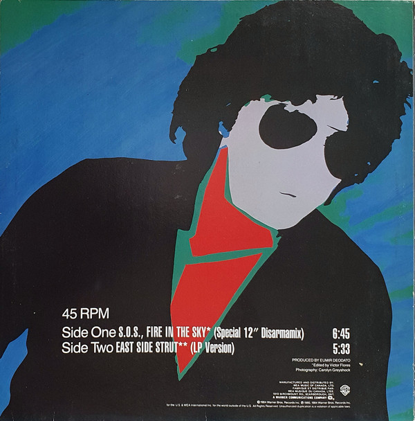 Deodato* - S.O.S. Fire In The Sky (12", Maxi) (Very Good Plus (VG+)) - Image 2
