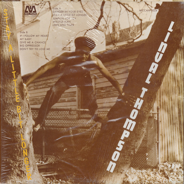 Linval Thompson - Stay A Little Bit Longer (LP, Album) (Very Good (VG)) - Image 2