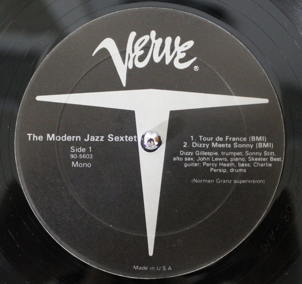 The Modern Jazz Sextet - The Modern Jazz Sextet (LP, Album, Mono, Club, RE) (Very Good Plus (VG+)) - Image 3