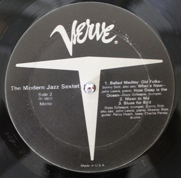 The Modern Jazz Sextet - The Modern Jazz Sextet (LP, Album, Mono, Club, RE) (Very Good Plus (VG+)) - Image 4