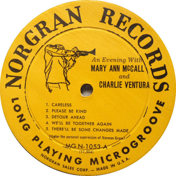 Charlie Ventura And Mary Ann McCall - An Evening With Mary Ann McCall And Charlie Ventura (LP, Mono) (Very Good Plus (VG+)) - Image 3
