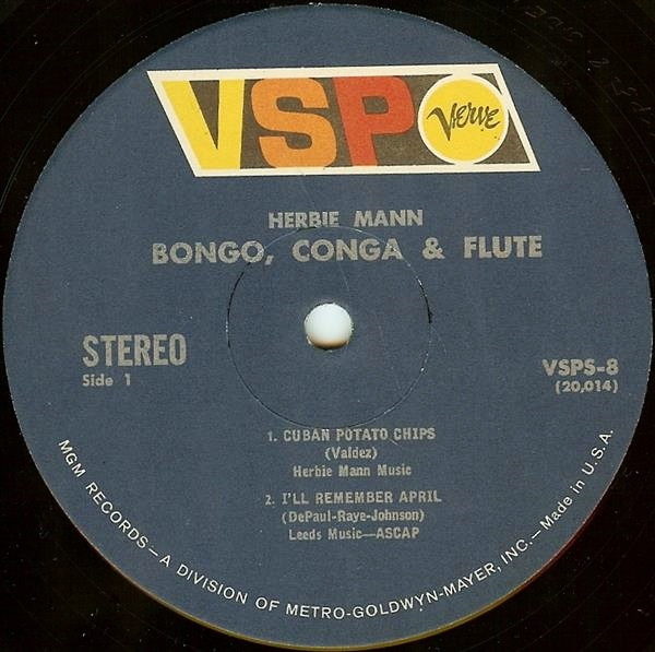 Herbie Mann - Bongo Conga & Flute (LP, Comp) (Very Good Plus (VG+)) - Image 4