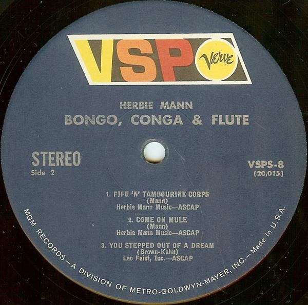 Herbie Mann - Bongo Conga & Flute (LP, Comp) (Very Good Plus (VG+)) - Image 5