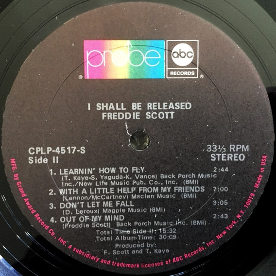Freddie Scott (2) - I Shall Be Released (LP, Album) (Near Mint (NM or M-)) - Image 4